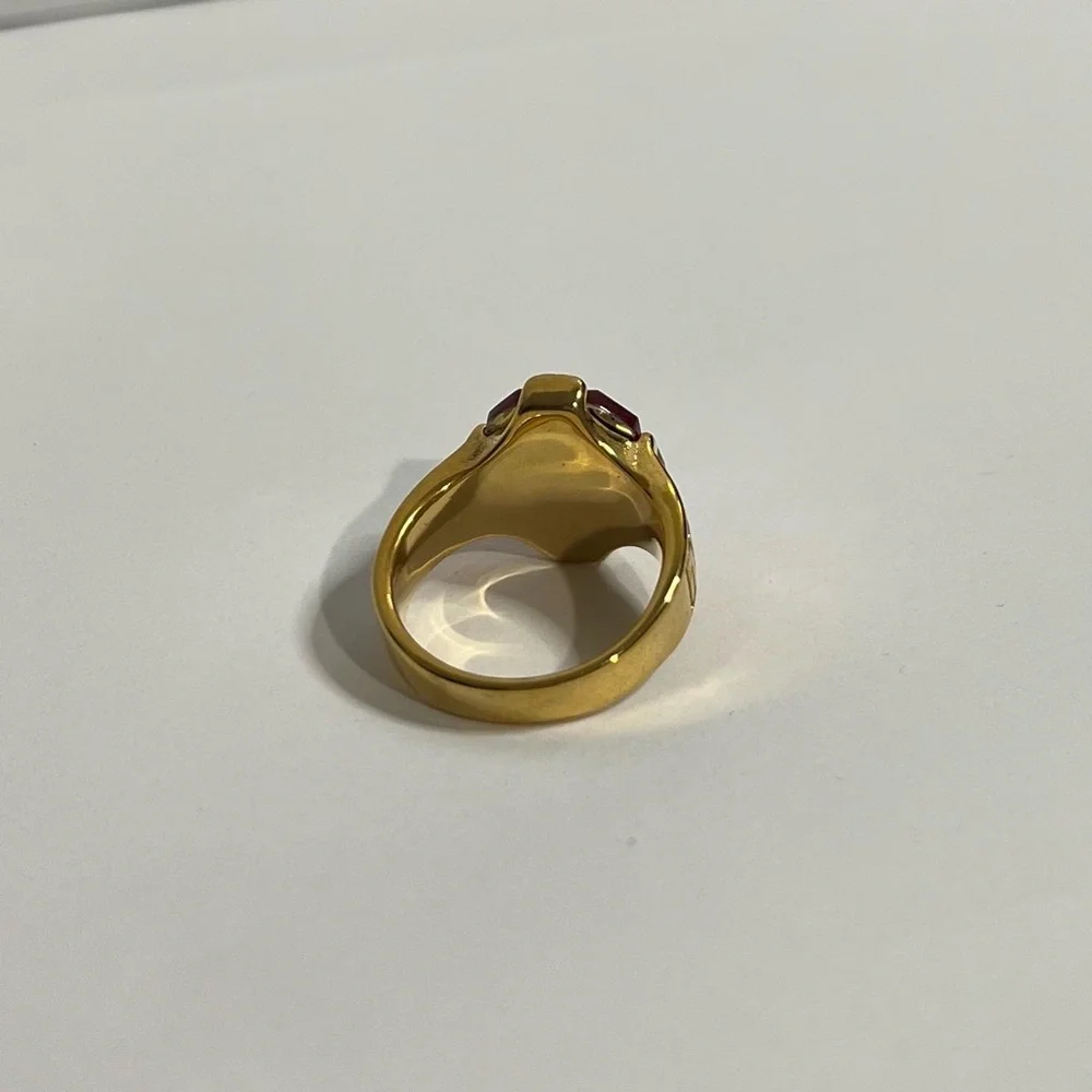 Stainless steel red ring - Picture 3 of 4